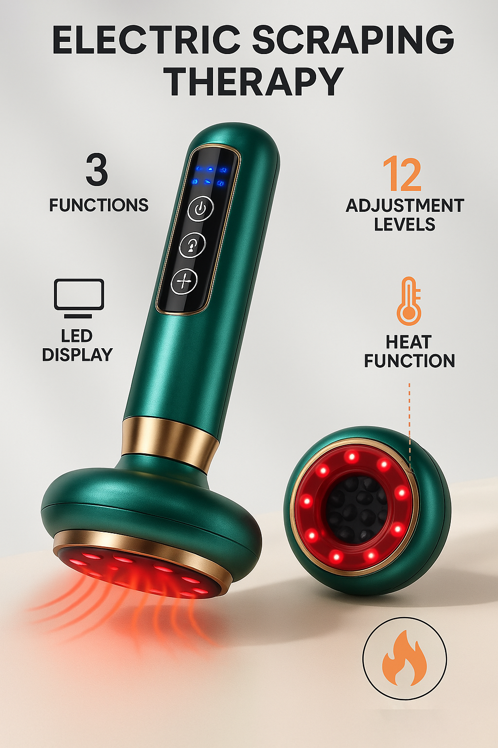 Meekonos™ TriColor GuaSha – 3-in-1 Skin-Firming & Revitalizing Massager