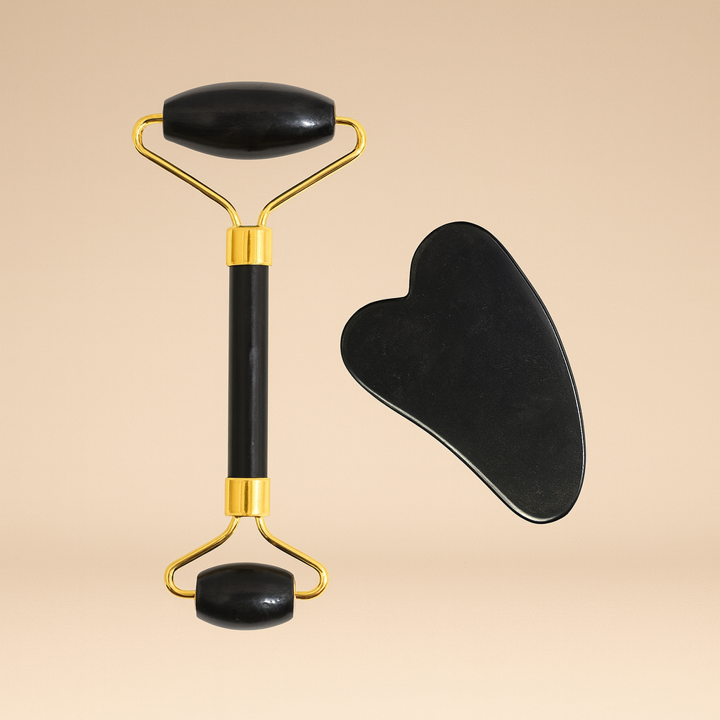 Meekonos™ Natural Jade Roller & Gua Sha Facial Set