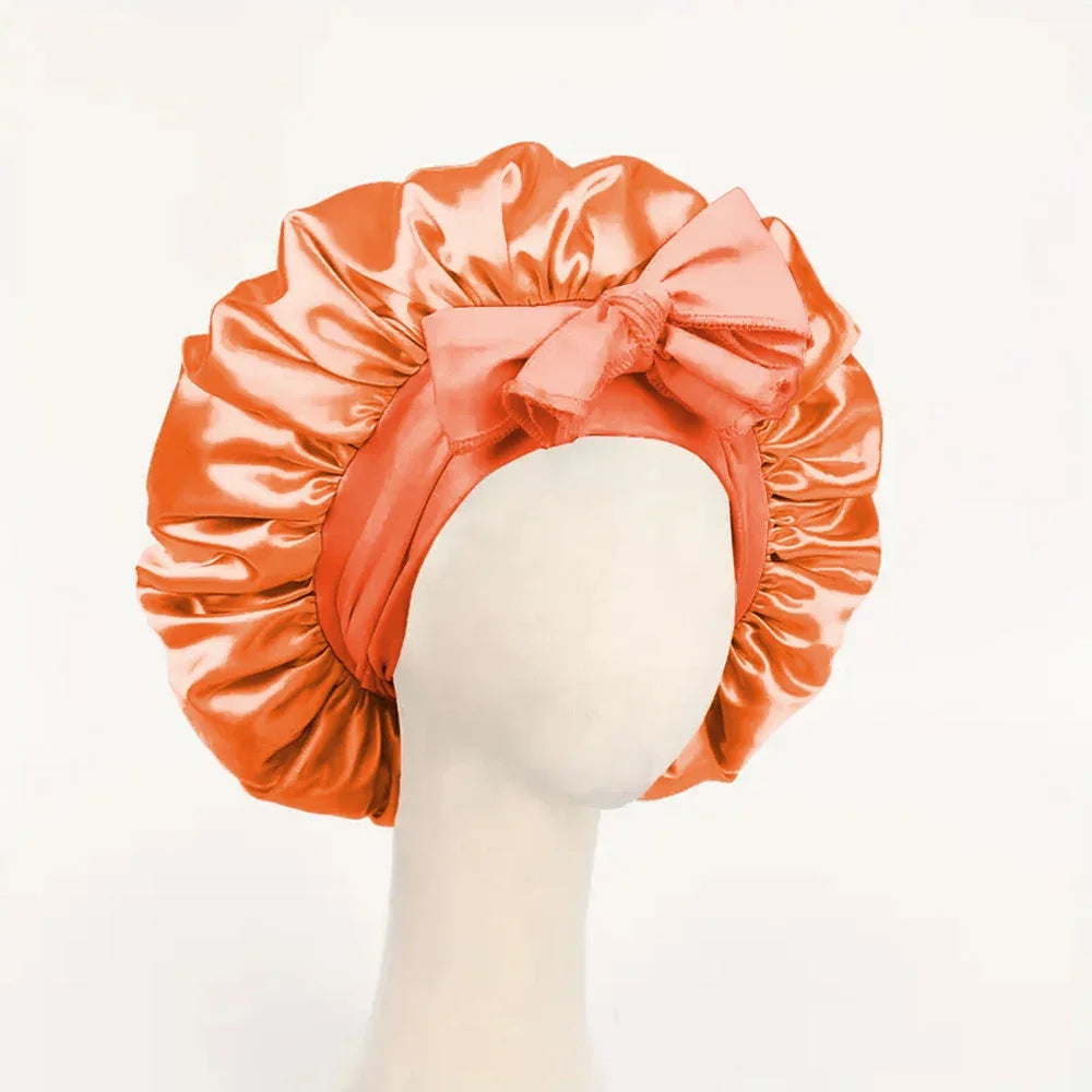 Meekonos™ SilkCare – Luxury Satin Night Bonnet