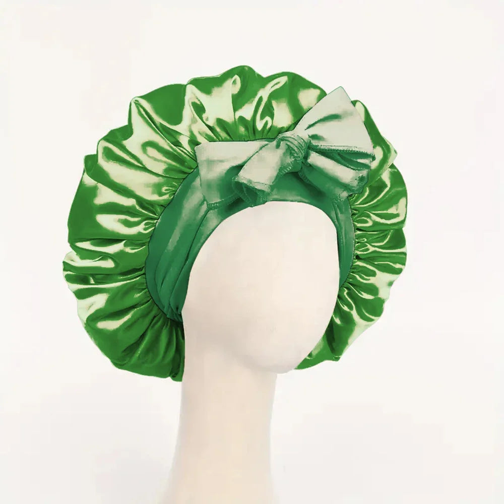 Meekonos™ SilkCare – Luxury Satin Night Bonnet