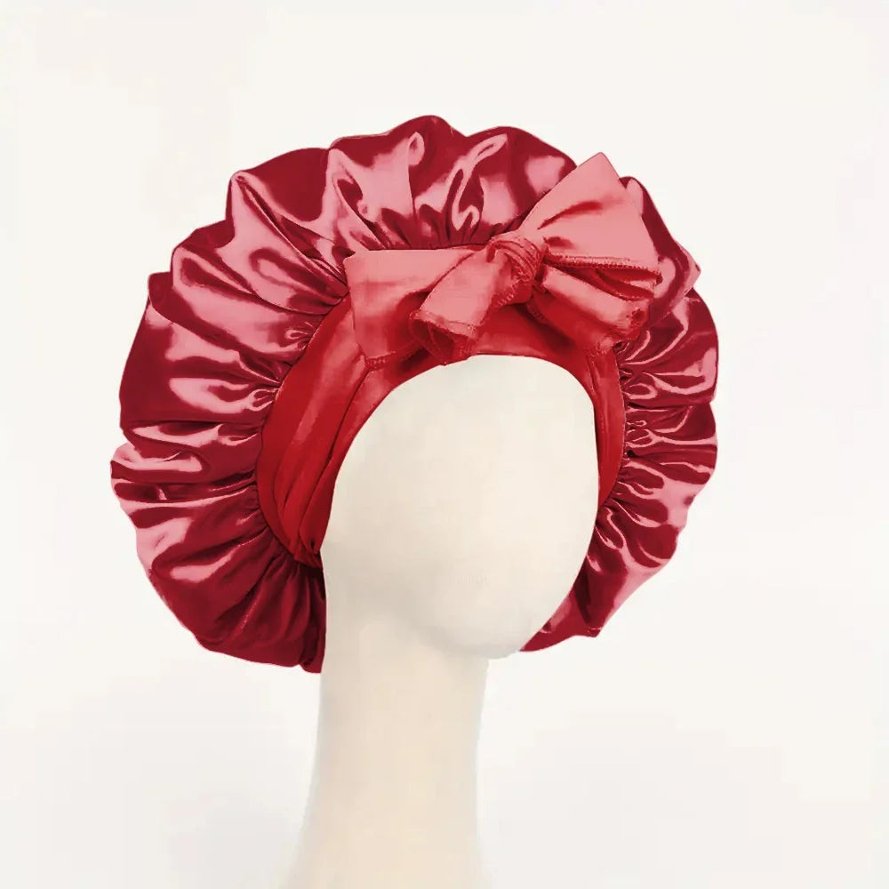 Meekonos™ SilkCare – Luxury Satin Night Bonnet