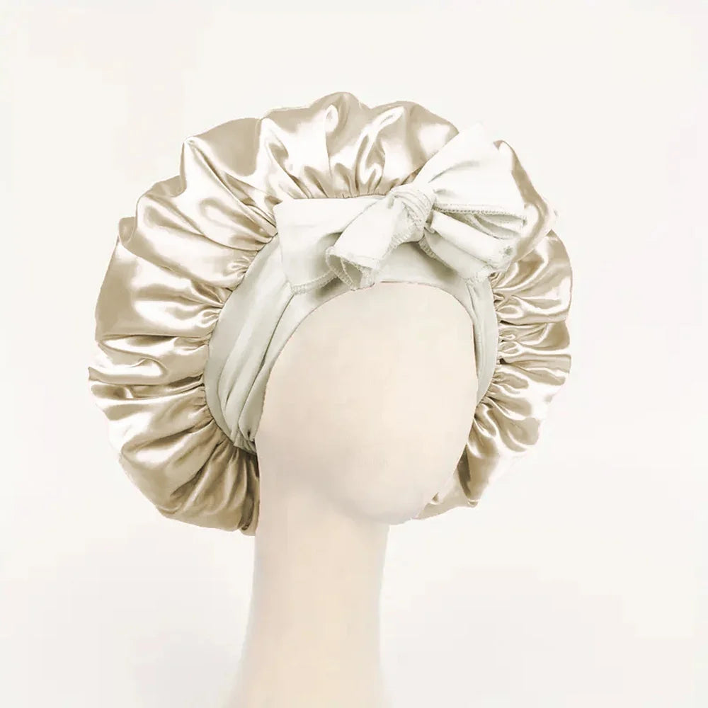Meekonos™ SilkCare – Luxury Satin Night Bonnet