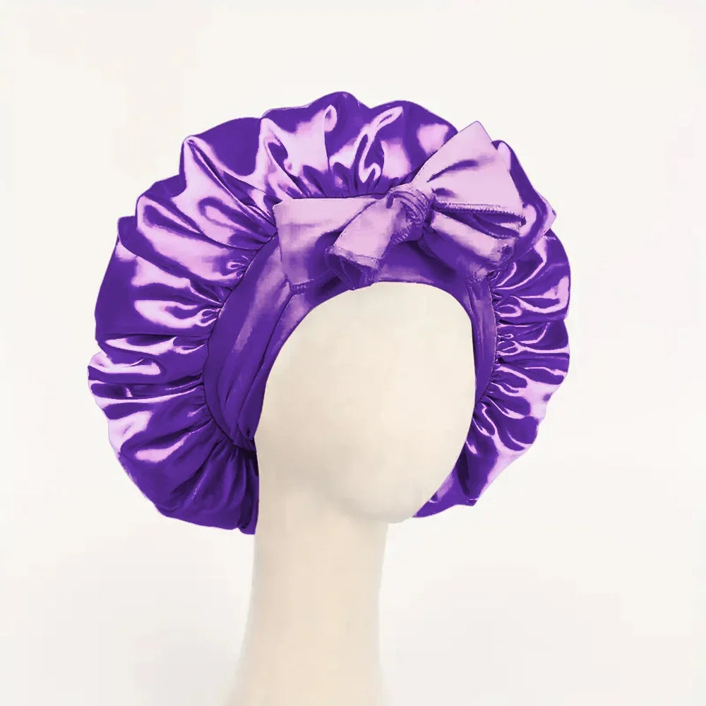 Meekonos™ SilkCare – Luxury Satin Night Bonnet