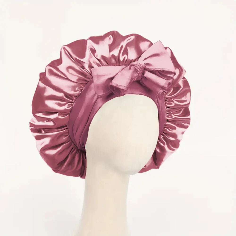 Meekonos™ SilkCare – Luxury Satin Night Bonnet
